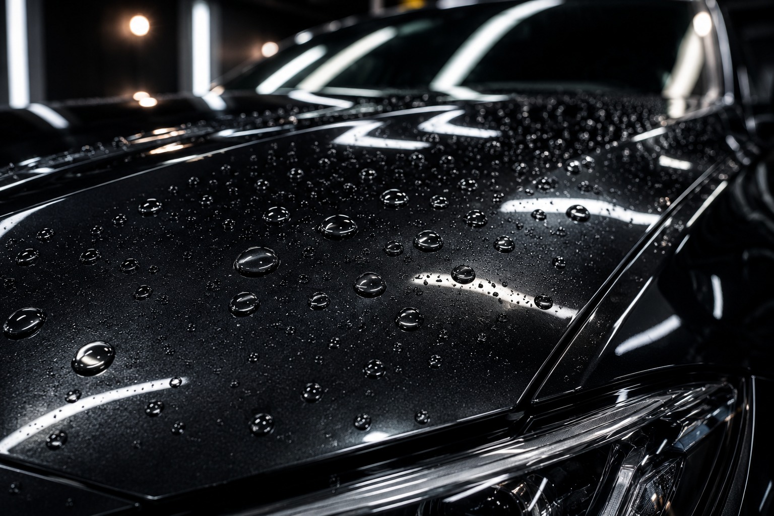 Ceramic coating water beading on glossy paint